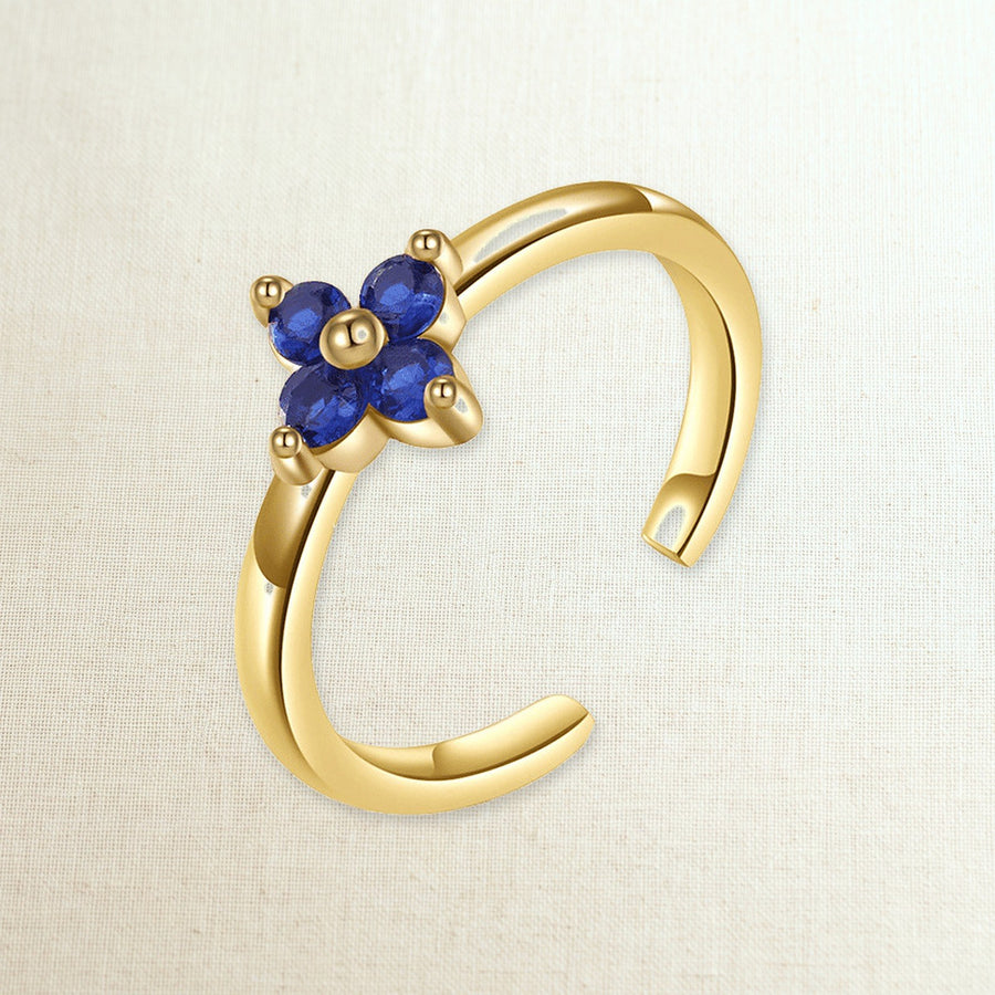 Anello per piede con fiore di zirconi, foto prodotto