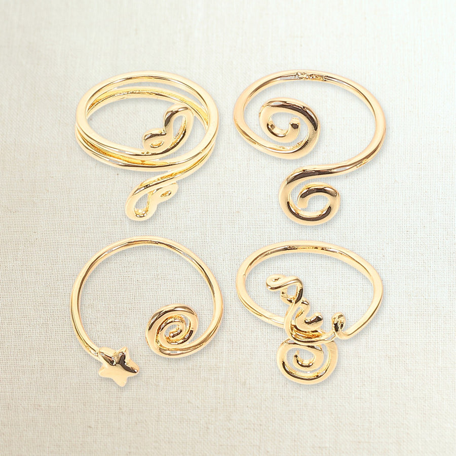 Set di 4 anelli per piedi a spirale, foto prodotto